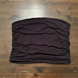 Black ruffled tube top